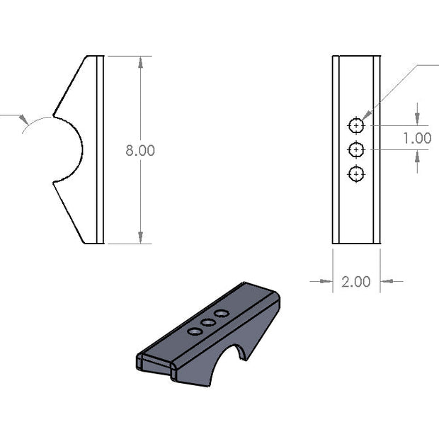 Narrow width Perches 2" Wide For Early Jeep (CJ & M Series)