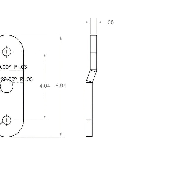 4" Shackle 1/4" Offset