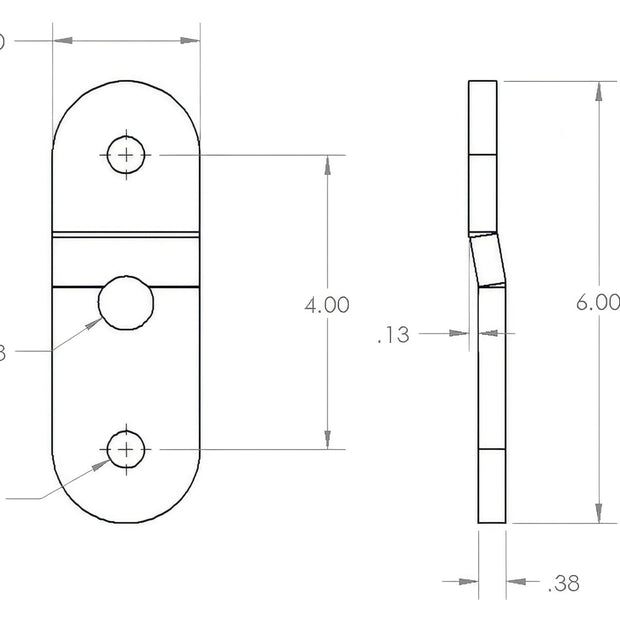4" Shackle 1/8" Offset