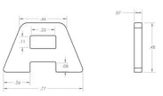 Zip Tie Tab Small, 10 Pack
