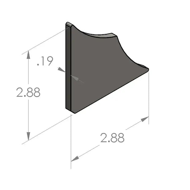 3" 90 Degree Gusset - Pair