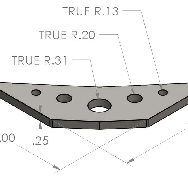 4" 90 Degree 5 Hole Gusset (Single)