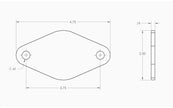 Large Oval Solid Mounting Plate