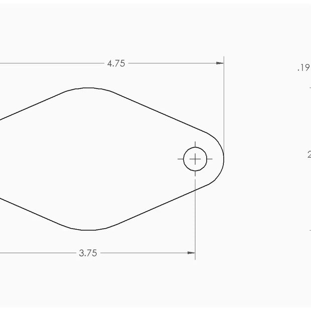 Large Oval Solid Mounting Plate