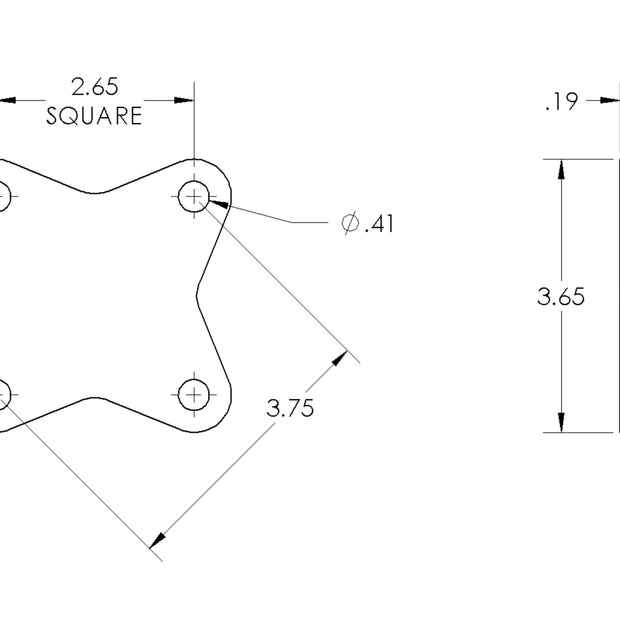 4 Hole Solid Mounting Plate