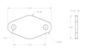 Small Oval Solid Mounting Plate