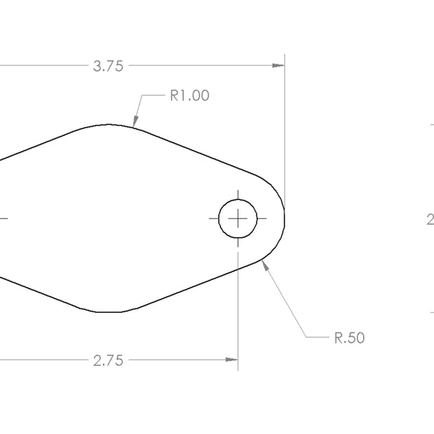 Small Oval Solid Mounting Plate