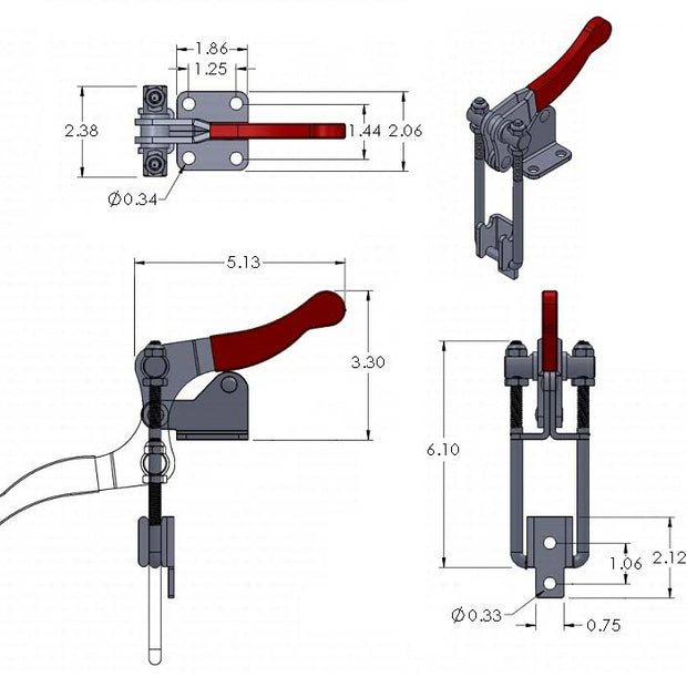 Swing Out Tire Carrier Latch