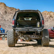 Loaded Rear Overlay Bumper -Hitch, Dimple Die Step, and D-ring Mounts For Jeep TJ/LJ/YJ
