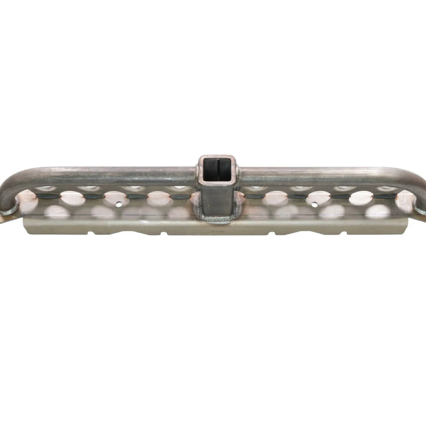 Loaded Rear Overlay Bumper -Hitch, Dimple Die Step, and D-ring Mounts For Jeep TJ/LJ/YJ
