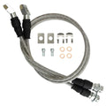 26 inch Steel Braided Front Brake Line Pair with Hardware