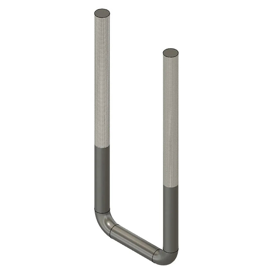 Flat Bottom U-Bolt, 3 1/4 x 5/8 x 10"