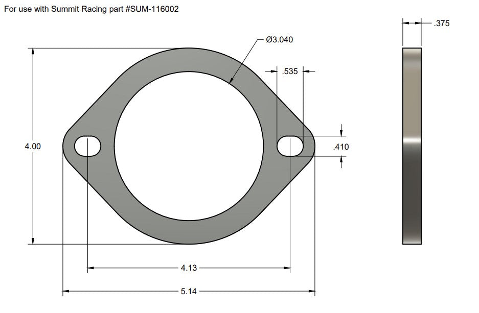 2 Bolt Exhaust Flange 3